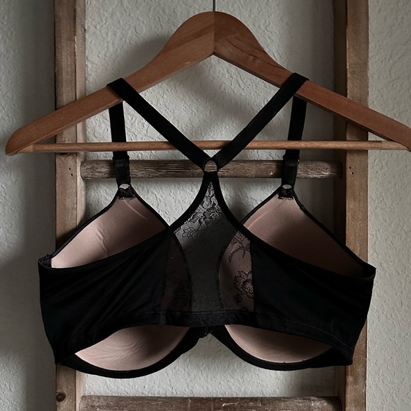 Warner’s Simply Smooth Look Black Underwire Racerback Bra Sz: 38D - Picture 5 of 10